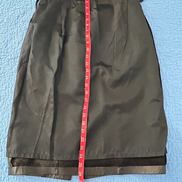 Vintage Liz Harbosin Olympic Leather Black Pencil Skirt Size 12 | Made in Canada - Picture 7 of 7